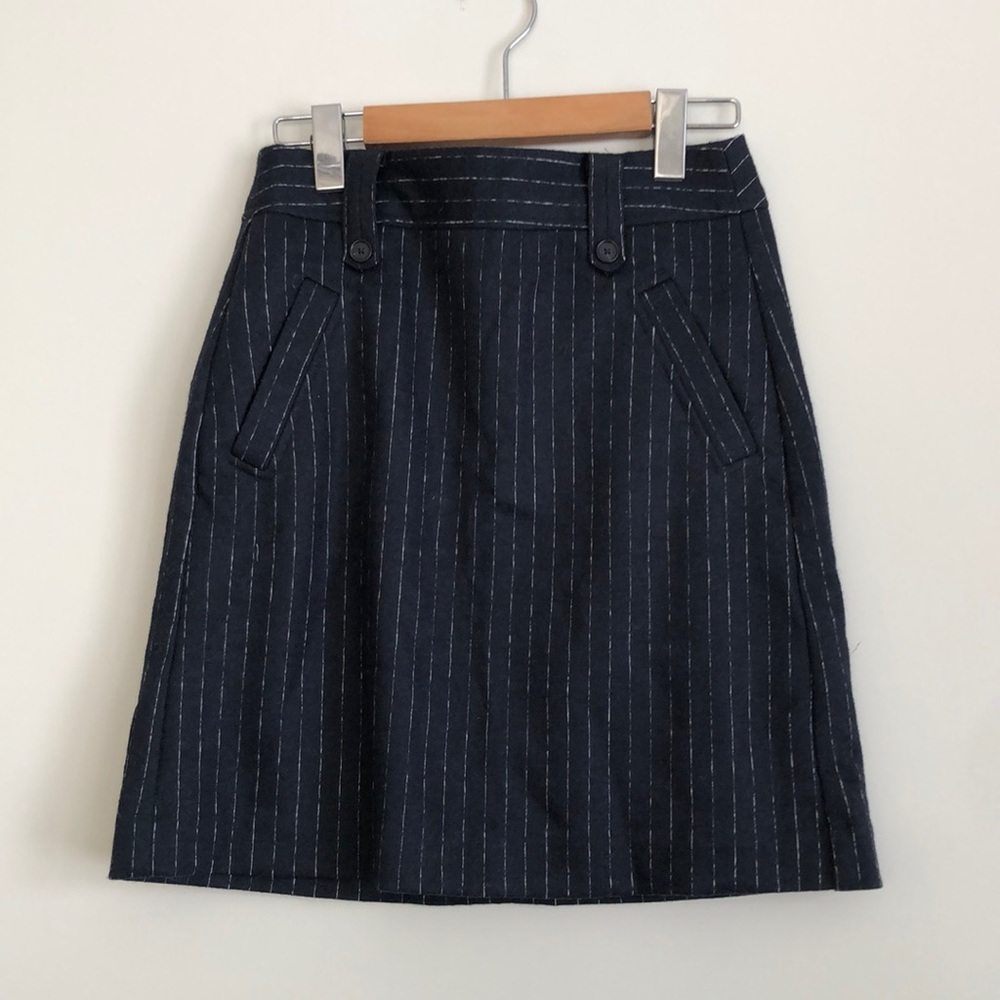 NWT Loft navy striped pencil skirt size 0P